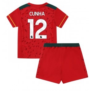 Maillot de foot Wolves Matheus Cunha #12 Extérieur enfant 2023-24 Manches Courte (+ pantalon court)